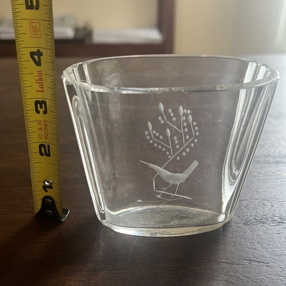 Orrefors Glass Vase with Sand Piper Signed - Picture 6 of 7